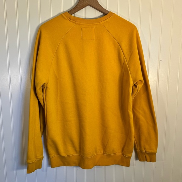 Bershka Men’s Yellow Crewneck Sweater Fleece Interior Size Medium - Picture 4 of 9